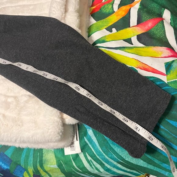 Ann Taylor Sz 8 Dark Grey Slim Straight Comfy Stretchy Cotton Blend Work Pants - Picture 9 of 11